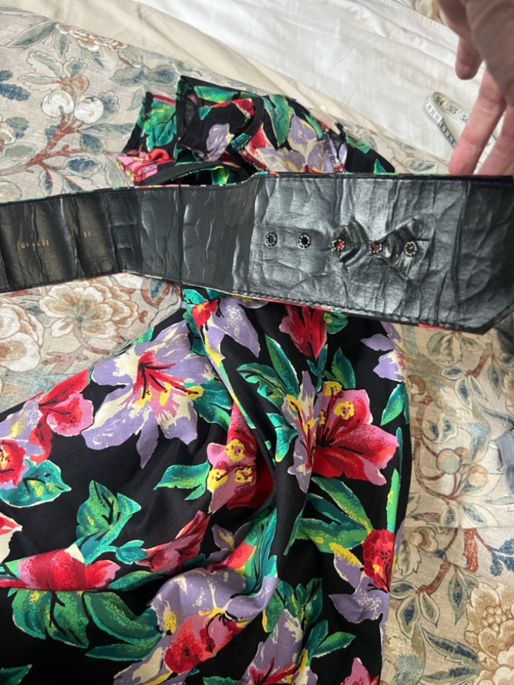 VTG,DBA LA Fit/Flare Dress Bold Print Tulle Belted Rockabilly Party,EUC, Size S - Picture 12 of 12
